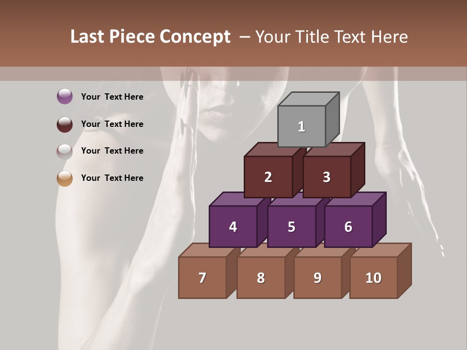 Woman Running Over Dark Background PowerPoint Template