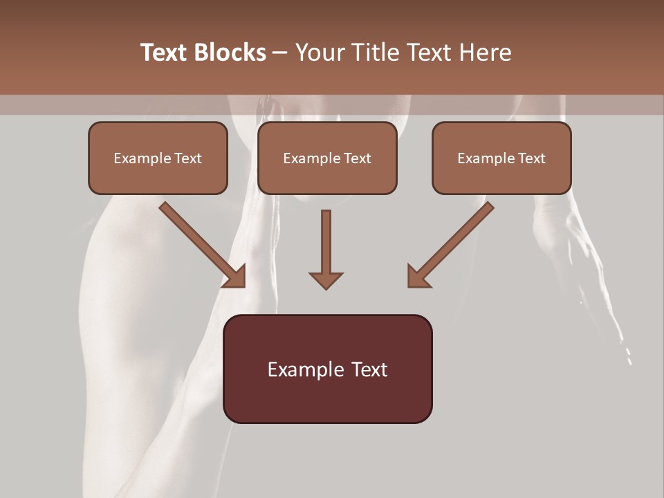 Woman Running Over Dark Background PowerPoint Template