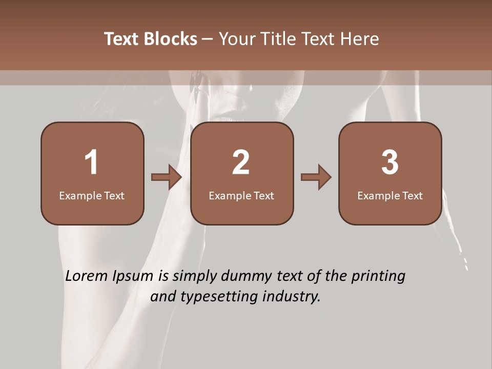 Woman Running Over Dark Background PowerPoint Template