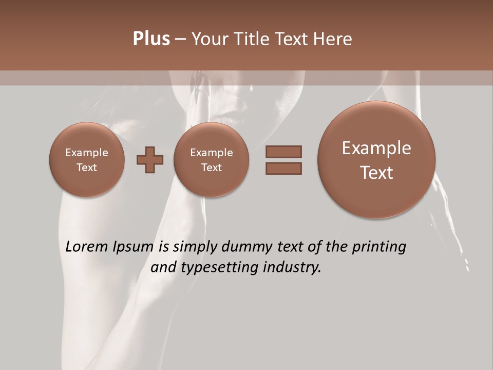 Woman Running Over Dark Background PowerPoint Template