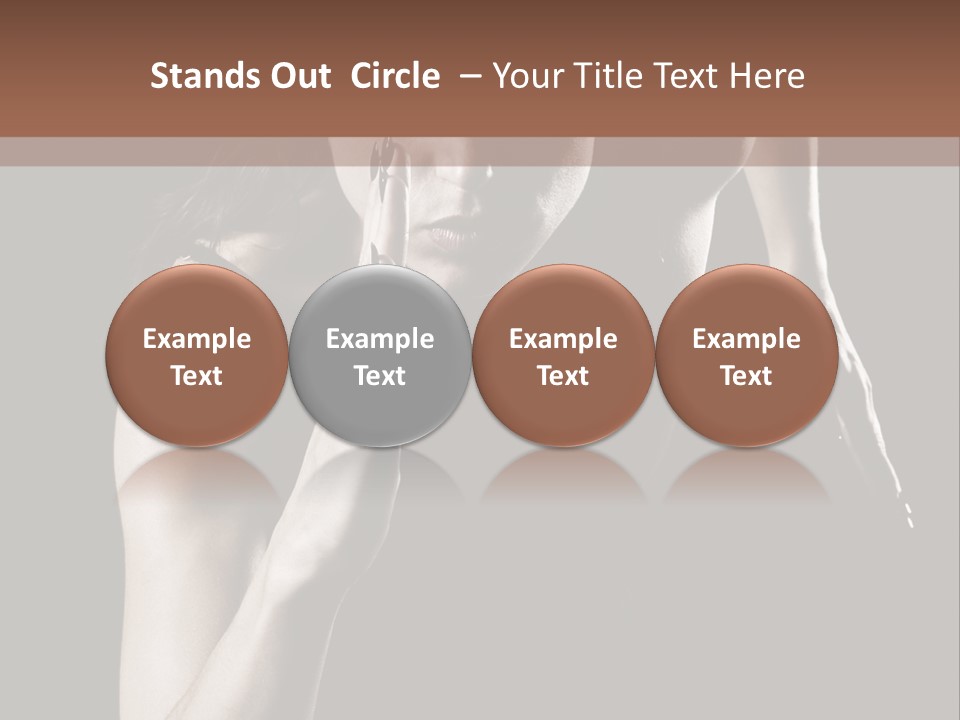 Woman Running Over Dark Background PowerPoint Template