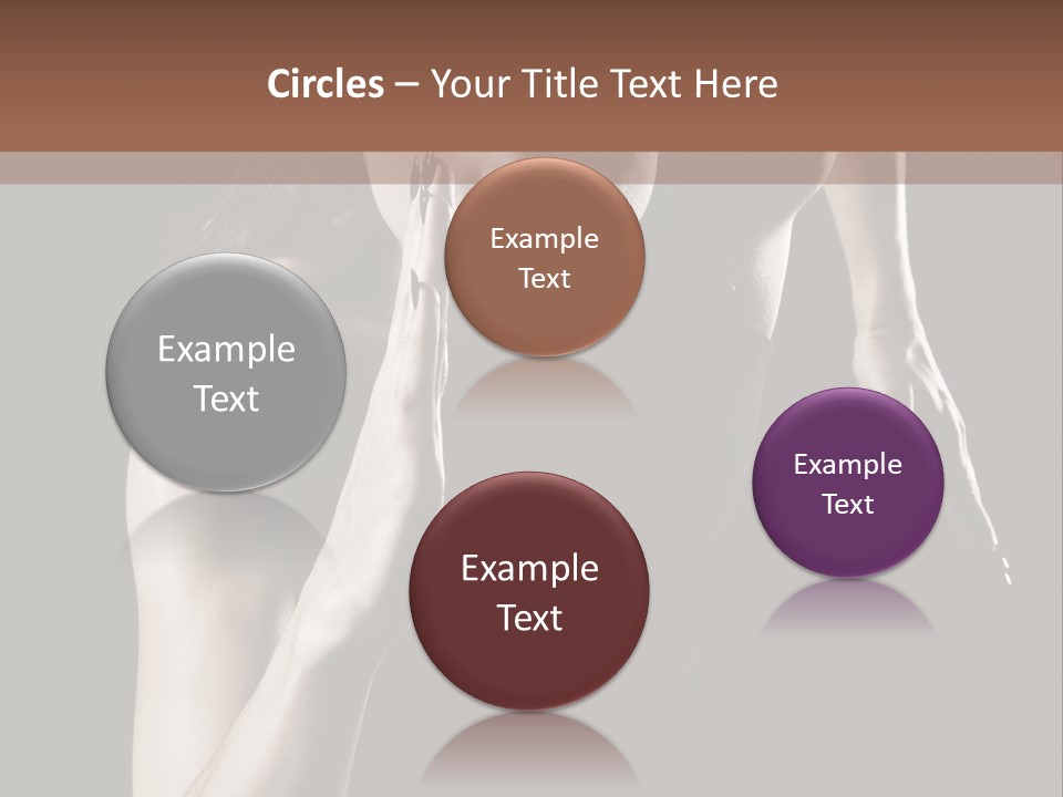 Woman Running Over Dark Background PowerPoint Template