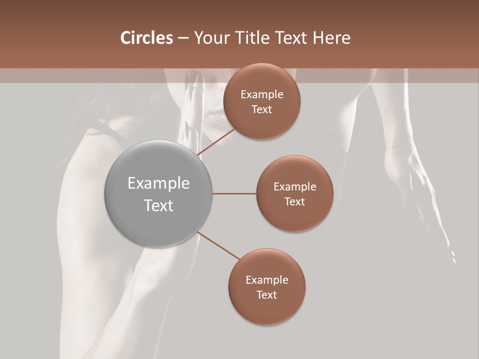 Woman Running Over Dark Background PowerPoint Template