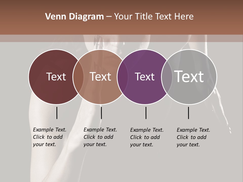 Woman Running Over Dark Background PowerPoint Template