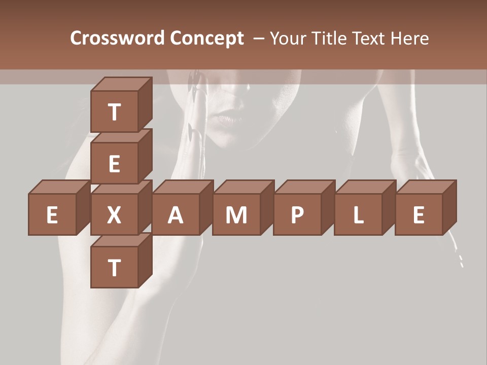 Woman Running Over Dark Background PowerPoint Template