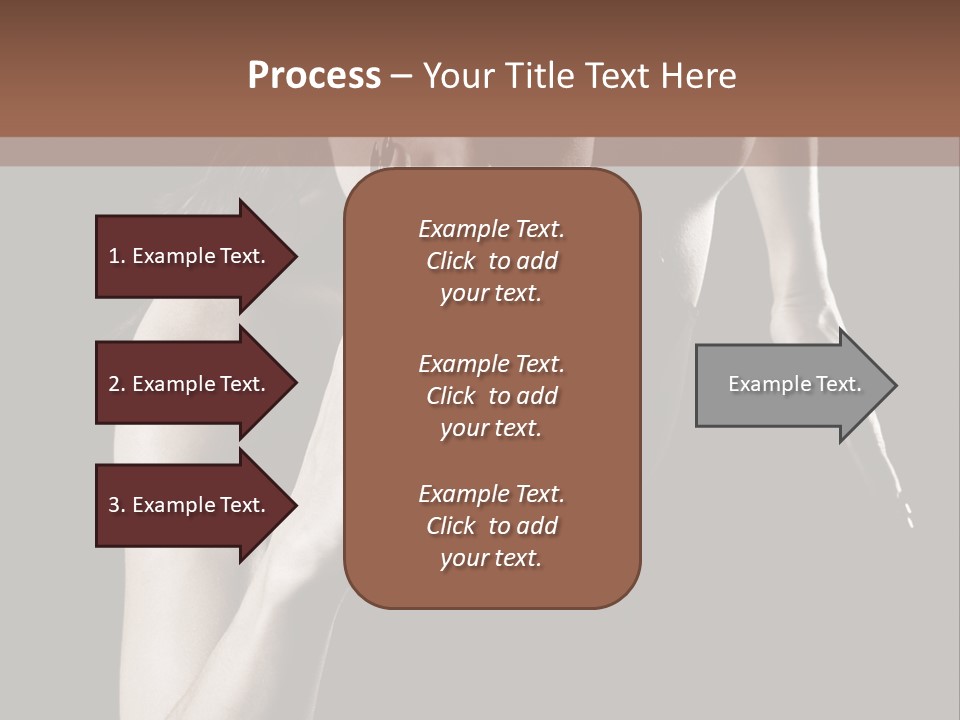 Woman Running Over Dark Background PowerPoint Template