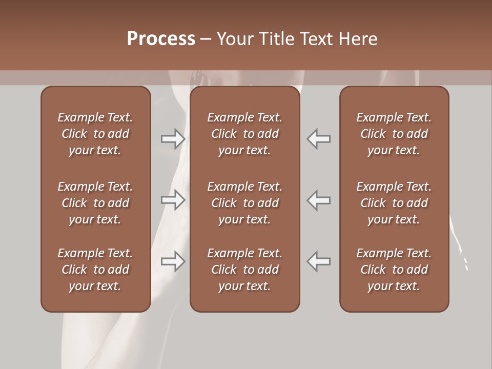 Woman Running Over Dark Background PowerPoint Template