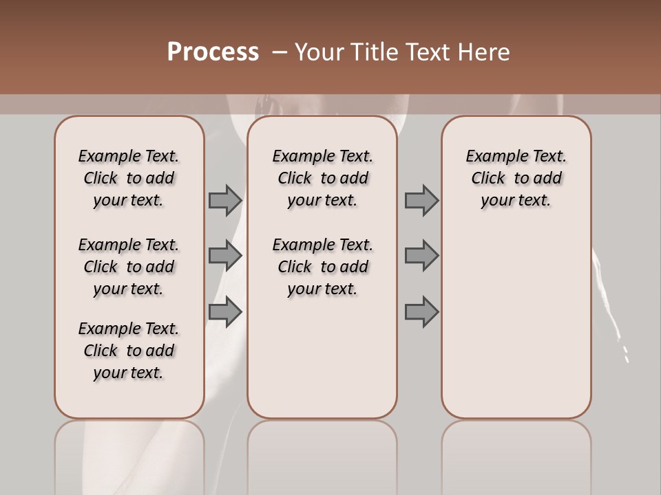 Woman Running Over Dark Background PowerPoint Template