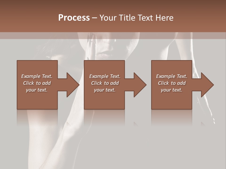 Woman Running Over Dark Background PowerPoint Template