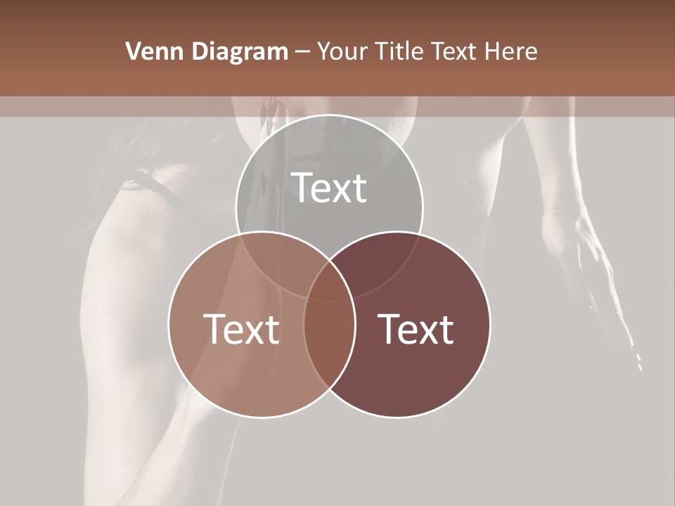 Woman Running Over Dark Background PowerPoint Template