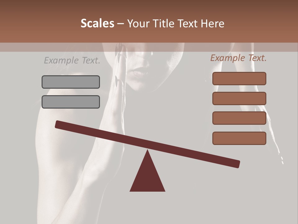 Woman Running Over Dark Background PowerPoint Template