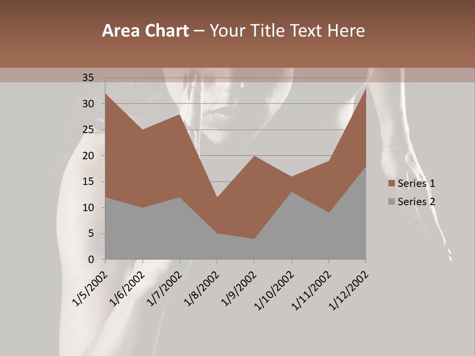 Woman Running Over Dark Background PowerPoint Template