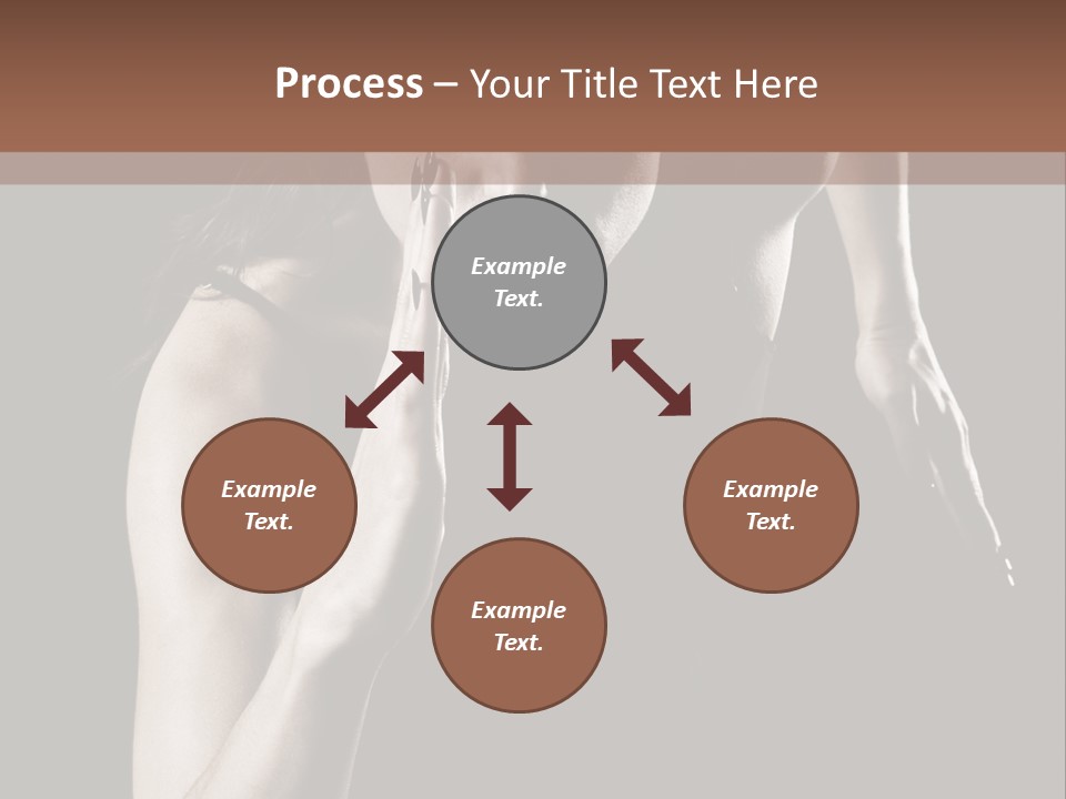 Woman Running Over Dark Background PowerPoint Template