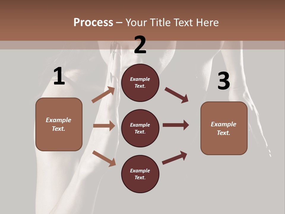 Woman Running Over Dark Background PowerPoint Template