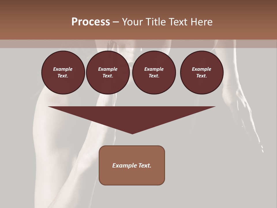 Woman Running Over Dark Background PowerPoint Template