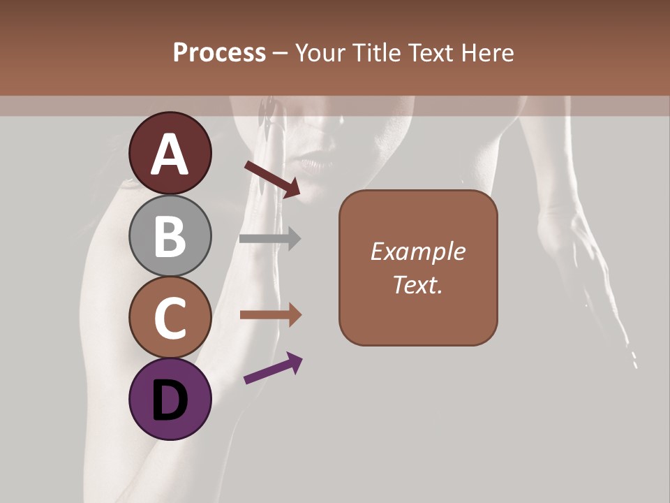 Woman Running Over Dark Background PowerPoint Template