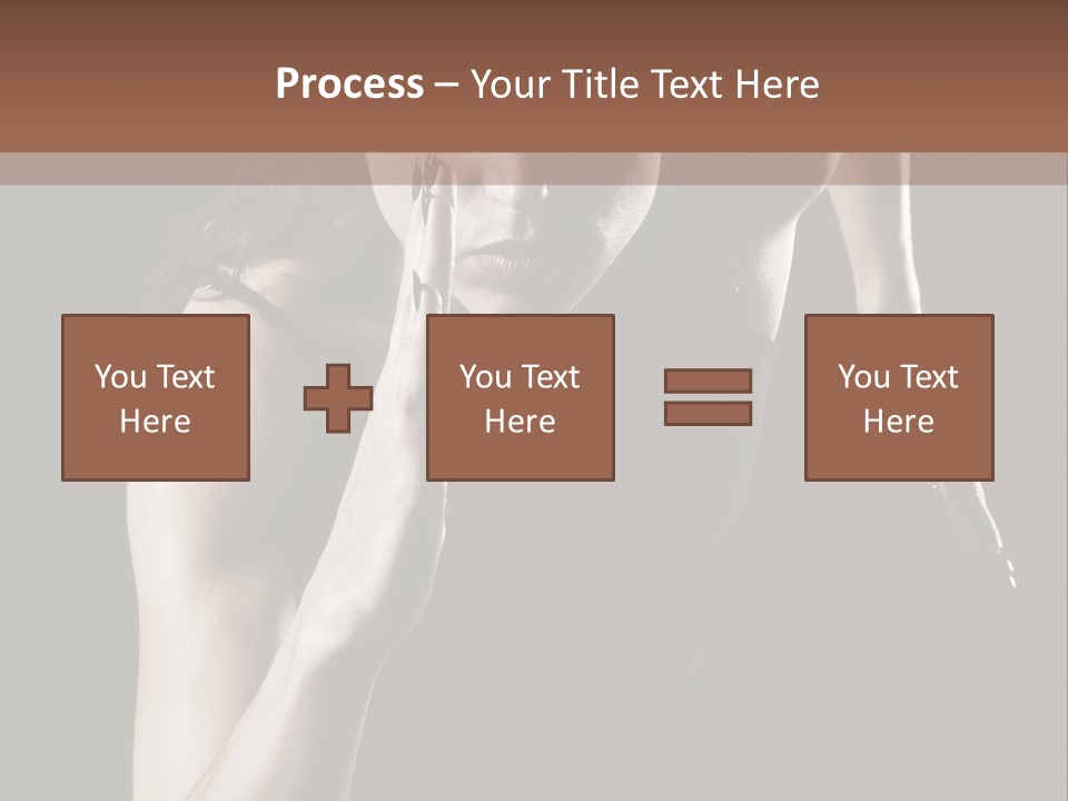Woman Running Over Dark Background PowerPoint Template