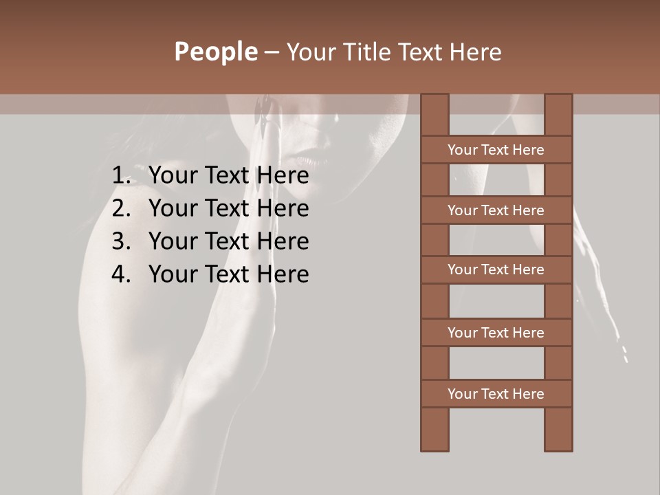 Woman Running Over Dark Background PowerPoint Template