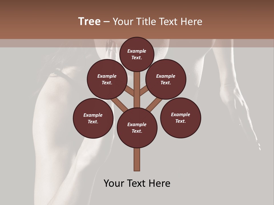 Woman Running Over Dark Background PowerPoint Template