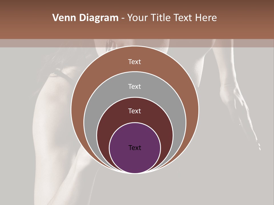 Woman Running Over Dark Background PowerPoint Template