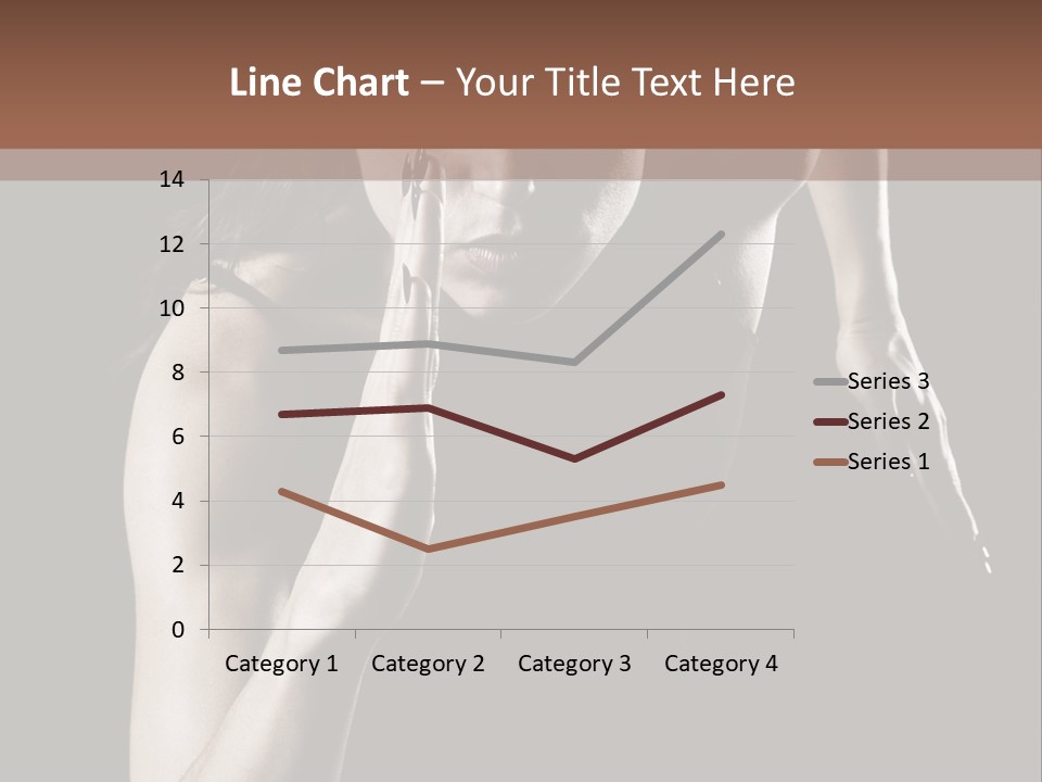 Woman Running Over Dark Background PowerPoint Template