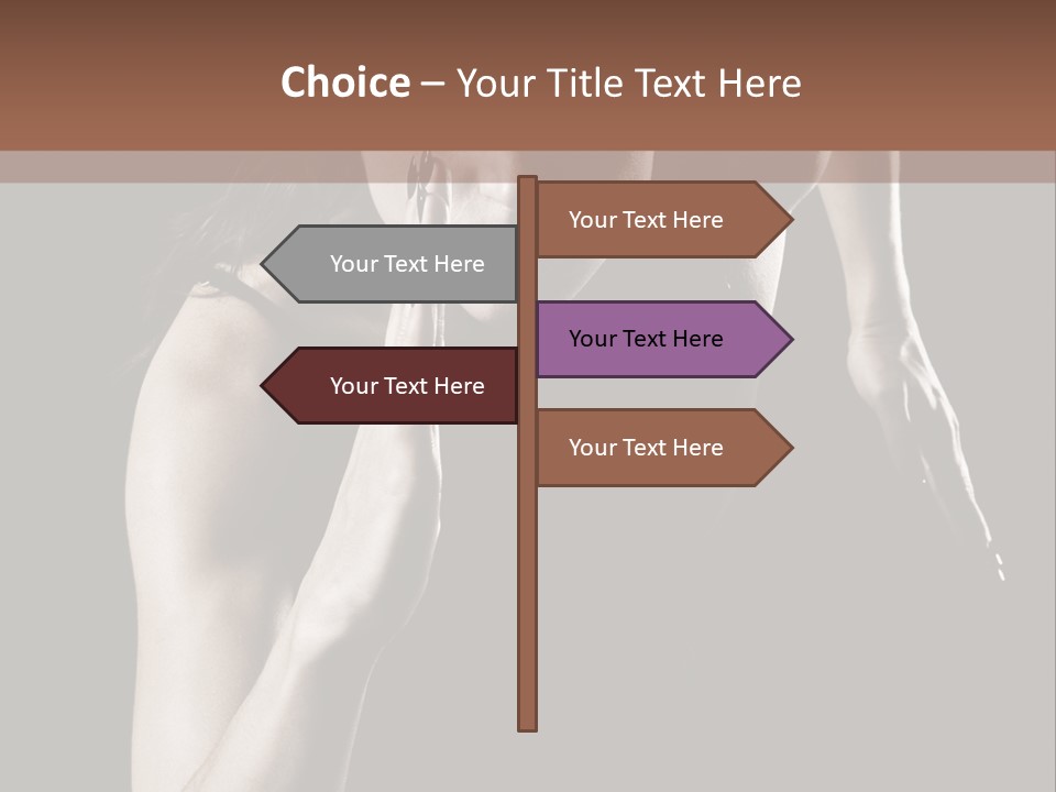 Woman Running Over Dark Background PowerPoint Template