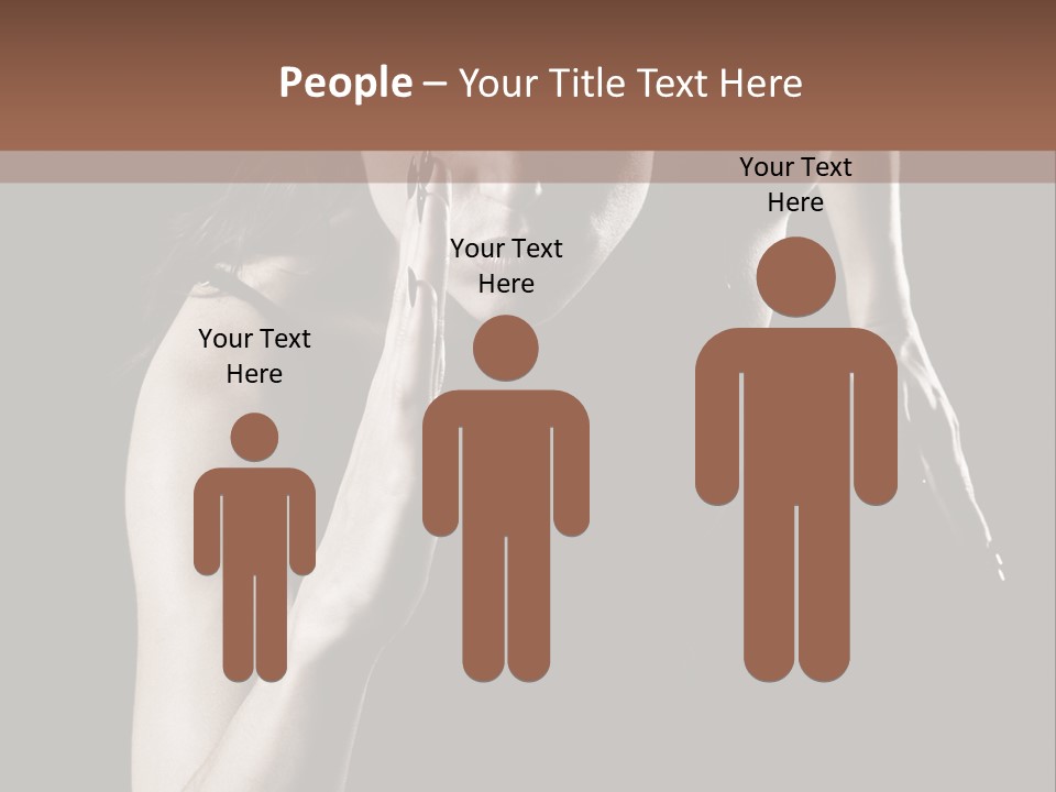 Woman Running Over Dark Background PowerPoint Template