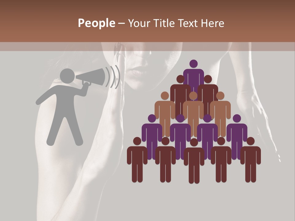 Woman Running Over Dark Background PowerPoint Template