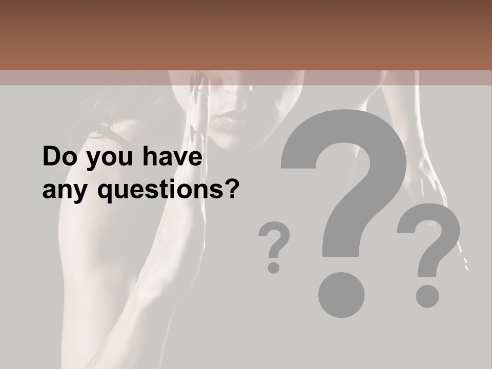 Woman Running Over Dark Background PowerPoint Template