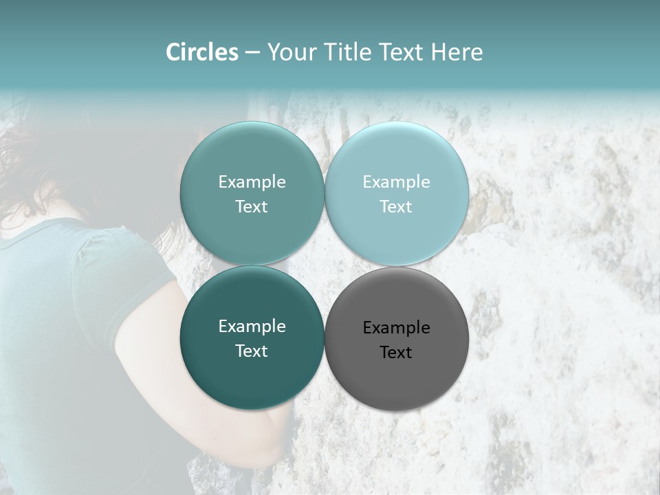 Young Female Prayer Against Stone Wall. PowerPoint Template