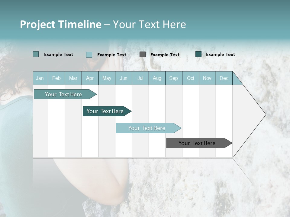 Young Female Prayer Against Stone Wall. PowerPoint Template