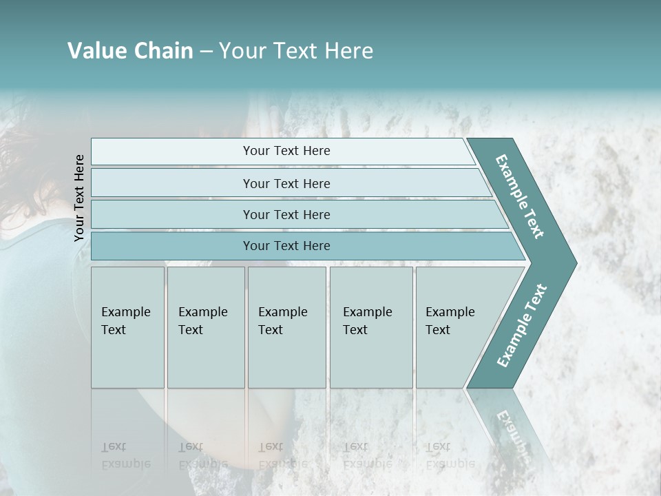 Young Female Prayer Against Stone Wall. PowerPoint Template