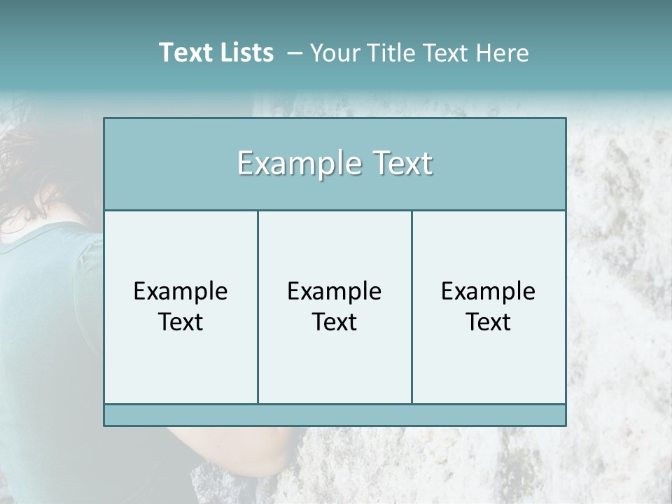 Young Female Prayer Against Stone Wall. PowerPoint Template