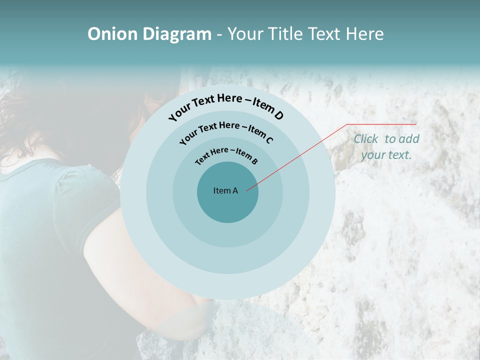 Young Female Prayer Against Stone Wall. PowerPoint Template