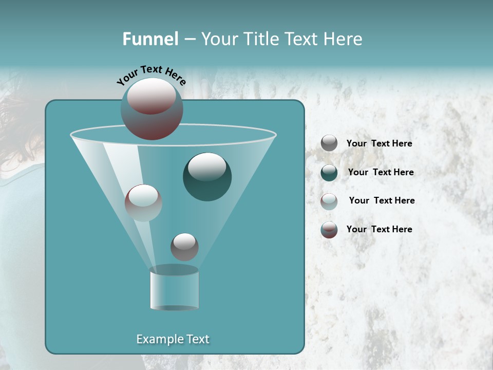 Young Female Prayer Against Stone Wall. PowerPoint Template