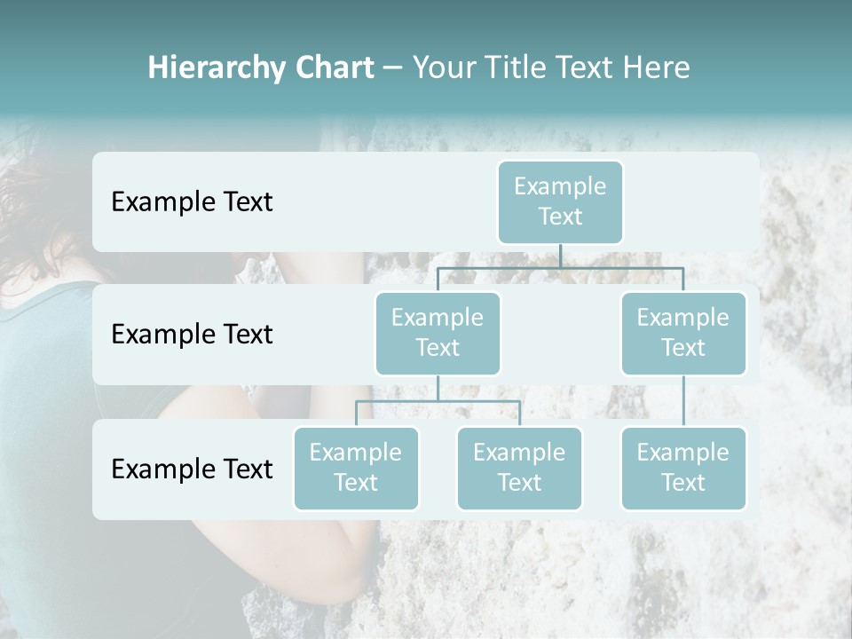 Young Female Prayer Against Stone Wall. PowerPoint Template