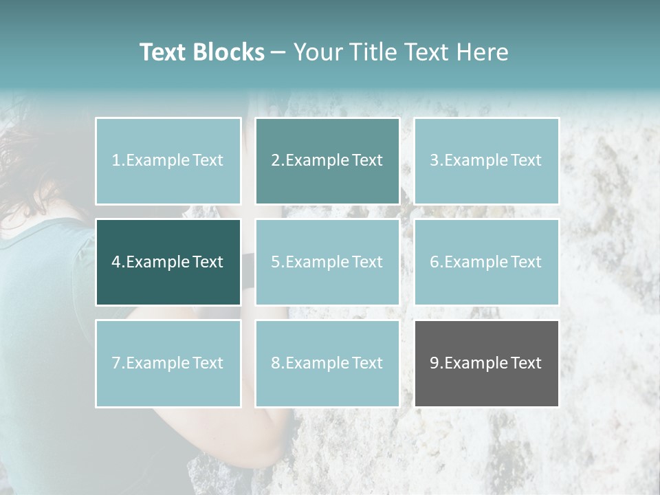 Young Female Prayer Against Stone Wall. PowerPoint Template