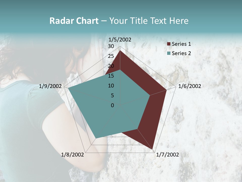 Young Female Prayer Against Stone Wall. PowerPoint Template