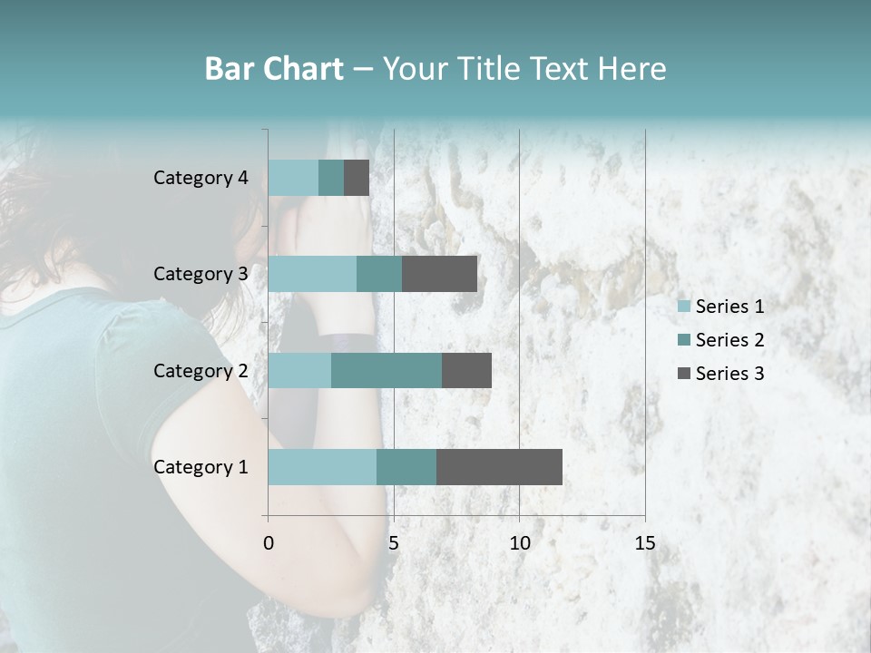 Young Female Prayer Against Stone Wall. PowerPoint Template