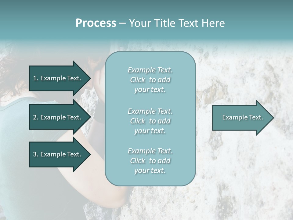 Young Female Prayer Against Stone Wall. PowerPoint Template