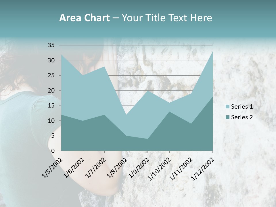 Young Female Prayer Against Stone Wall. PowerPoint Template