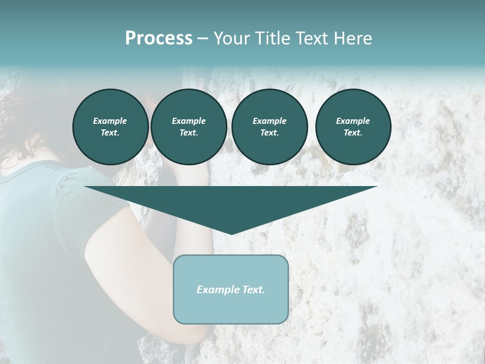 Young Female Prayer Against Stone Wall. PowerPoint Template