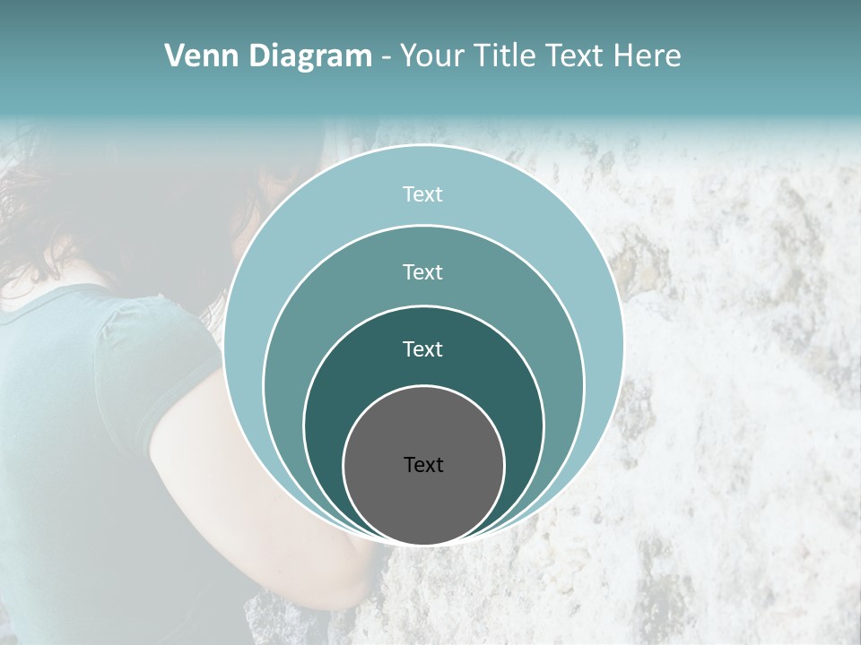 Young Female Prayer Against Stone Wall. PowerPoint Template