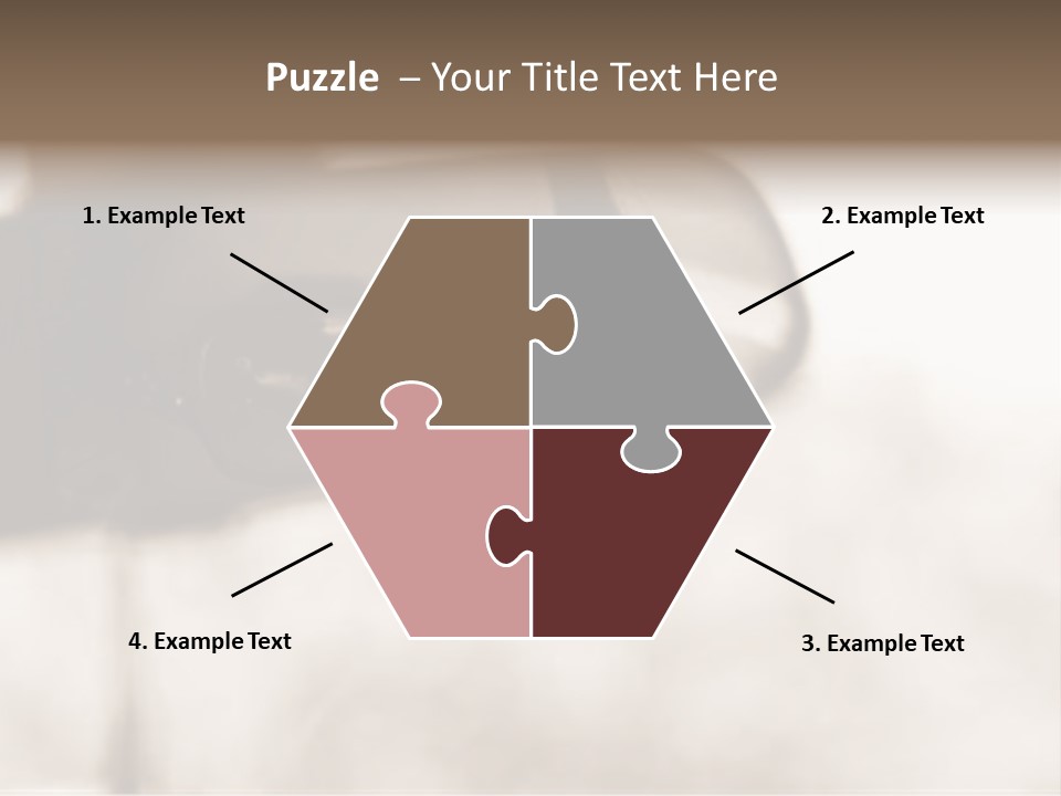 The Face Of A Young Woman Driving As Seen In The Rear View Mirror. PowerPoint Template