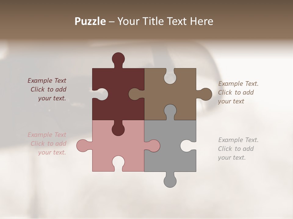 The Face Of A Young Woman Driving As Seen In The Rear View Mirror. PowerPoint Template