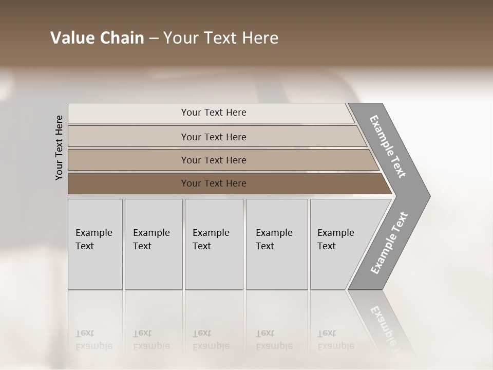 The Face Of A Young Woman Driving As Seen In The Rear View Mirror. PowerPoint Template