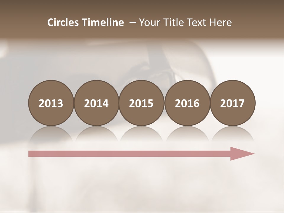 The Face Of A Young Woman Driving As Seen In The Rear View Mirror. PowerPoint Template