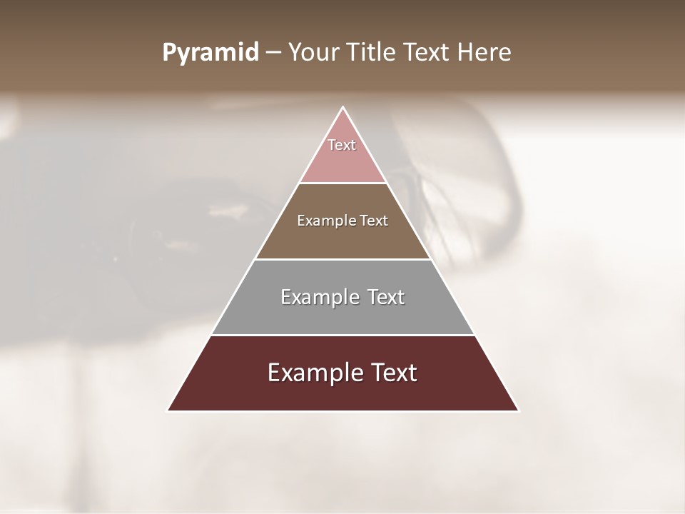 The Face Of A Young Woman Driving As Seen In The Rear View Mirror. PowerPoint Template