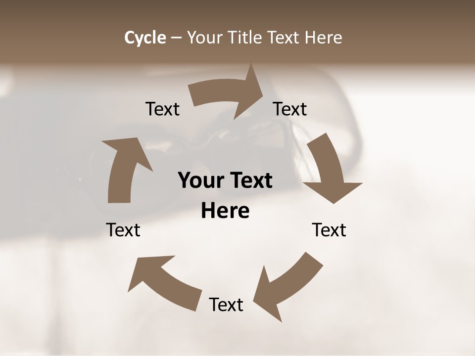 The Face Of A Young Woman Driving As Seen In The Rear View Mirror. PowerPoint Template