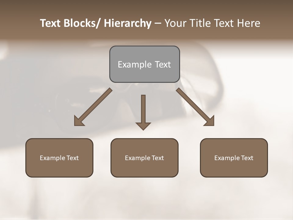The Face Of A Young Woman Driving As Seen In The Rear View Mirror. PowerPoint Template